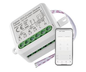 EMOS GoSmart - Module d'interrupteur de volet roulant Smart Home avec application - ZigBee - Pour double interrupteur - Interrupteur de relais encastré pour commande de volet roulant, commande vocale