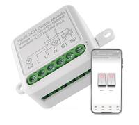 EMOS GoSmart - Module d'interrupteur Smart Home avec application - WiFi - Pour double interrupteur - Interrupteur relais encastré pour commande à distance - Commande vocale - Compatible Google Home et