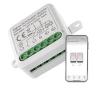 EMOS GoSmart - Module d'interrupteur Smart Home avec application - ZigBee - Pour double interrupteur - Interrupteur relais encastré pour commande à distance - Compatible avec Google Home et Alexa