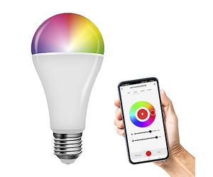 EMOS GoSmart Smart Home Ampoule LED RVB A65 avec application - E27 - Intensité variable, multicolore et tons blancs - 1400 lm - Économique, 14 W (au lieu d'une ampoule de 94 W) - 20 000 heures -