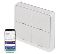 EMOS GoSmart Smart Home Interrupteur de scène Portable avec Affichage LED et Application - Fonctionne avec Piles - 4 Boutons, 12 scènes - Contrôle Un Nombre illimité d'appareils intelligents ou de