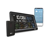EMOS GoSmart - Station météo WiFi avec capteur extérieur sans fil et application - Écran couleur, prévisions météo sur 5 jours, thermomètre, hygromètre, horloge - Compatible Tuya, Smartlife - Avec