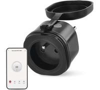 EMOS GoSmart Wifi prise noire avec couvercle IP44 P5552