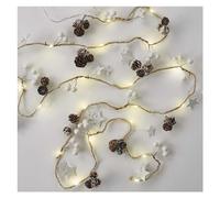 EMOS Guirlande de Noël avec 20 LED et pommes de pin, guirlande lumineuse décorative 170 cm, fonction minuterie 6/18 h, fonctionne avec 2 piles AA (2 x AA), durée d'éclairage 10 000 h, IP20 pour