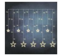 EMOS Guirlande d'étoiles avec 115 LED, rideau lumineux de 185 cm + câble de 5 m, couleur blanc chaud, guirlande lumineuse LED + bloc d'alimentation, durée d'éclairage 10 000 h, IP44, pour intérieur