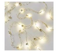 EMOS Guirlande d'étoiles dorées avec 20 LED, guirlande lumineuse décorative avec étoiles, 190 cm, fonction minuterie 6/18 h, fonctionne sur piles (2 x AA), durée d'éclairage 10 000 h, IP20 pour
