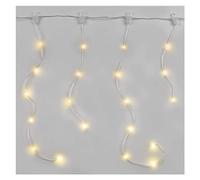 EMOS Guirlande lumineuse à LED, motif pluie glacée, 54 LED, 1,7 m de long + câble d'alimentation de 5 m, 8 modes d'éclairage pour les fêtes, Noël, IP44, pour l'intérieur et l'extérieur, blanc chaud