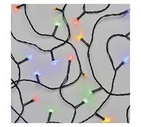 EMOS Guirlande lumineuse LED multicolore pour intérieur et extérieur de 8 m de long IP44 multicolore avec 80 LED + 5 m de câble et alimentation fonction minuterie 6 heures pour fête,