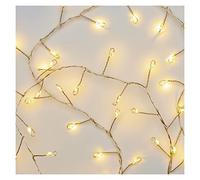 EMOS Guirlande lumineuse LED blanc chaud, 2,4 m, fil lumineux, 6/18 heures, fonction minuterie, fonctionne avec piles (3 x AA), temps d'éclairage : 10 000 heures, IP20 pour une utilisation en