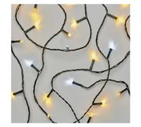 EMOS Guirlande lumineuse LED blanc chaud + blanc froid pour l'intérieur et l'extérieur, 12 m de long, avec 120 LED, fonction minuterie 6 heures, bloc d'alimentation et transformateur, pour fêtes,