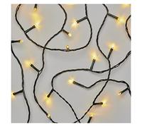 EMOS Guirlande lumineuse LED D4FW01 - 2,8 m - Fil noir - Avec 40 LED - Minuterie 6/18 heures - Fonctionne avec piles (3 piles AA) - Durée d'éclairage : 10 000 - IP44 - Pour l'intérieur et l'extérieur