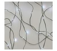 EMOS Guirlande lumineuse nano - Blanc froid - Pour l'intérieur et l'extérieur - IP44 - 4 m de long - Nano - Pour fêtes, Noël, fonction minuterie 6 heures - Bloc d'alimentation et transformateur