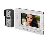 EMOS interphone vidéo / sonnette de porte vidéo Set, caméra 720p étanche avec vision nocturne + moniteur LCD avec écran couleur 7'', interphone, slots pour 2 caméras CCTV