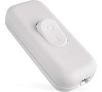 EMOS Interrupteur de remplacement pour câble secteur 2x 0,5-0,75 mm2, avec borne à vis pour 230V/2,5A, pour câble de lampe à 2 conducteurs dans les luminaires/petits appareils, blanc, A1208
