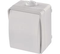 EMOS Interrupteur mural pour escalier No. 1,6 IP54, 1 bouton, A1398.3
