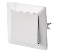 EMOS Interrupteur va-et-vient blanc brillant – 250 V~/10 AX – IP20 – sans boîte encastrée – 8×8×5 cm