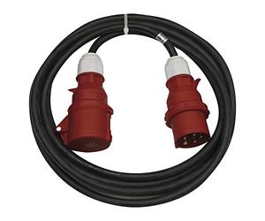 EMOS - IP44 CEE-câble de rallonge 10m - fiche 5 pôles - étanche, résistant à la température - 400 V, 16 A, 3680 W - Isolation en Caoutchouc - CGSG 5C x H05RR-F 2,5 mm2 - pour l'extérieur & Le Camping