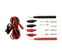 EMOS Kit de câbles de test universels pour multimètre, pointes de test, multimètre, câble de test, câble d'extension de test, kit de 14 + 2 sondes de test, S4001N, noir rouge