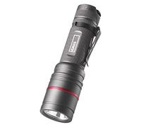 EMOS Lampe de poche étanche et focalisable - 340 lm - CREE LED - Portée de 200 m - En métal robuste - Avec clip - Pour l'extérieur, le sport - Noir