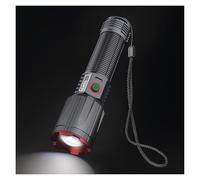 EMOS - Lampe de poche LED en métal avec batterie, fonction boost, batterie externe et zoom - rechargeable, résistante aux chocs, étanche - super lumineuse 3000 lm, 3000 m - Dragonne - pour l'intérieur