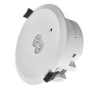 EMOS - Lampe de sécurité LED ORSU 6 W avec 2 lentilles et batterie - Éclairage anti-panique avec bouton de test manuel - Mode d'urgence 3 heures - Montage encastré - Lumière blanche froide - Pour