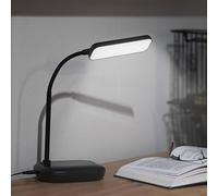 EMOS Lampe de table à LED Molly 12W Luminosité 650LM Dimmable Couleur de la Lumière Réglable (3000-6500K), Bras Flexible Câble de Charge de 1,5m avec Adaptateur d'alimentation