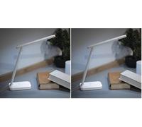 EMOS Lampe de table LED AMY 5 W, luminosité 200 lm, batterie Li-ion 800 mAh, durée d'éclairage 35 h, design en cuir, support pour téléphone portable, intensité variable, couleur de la lumière réglable