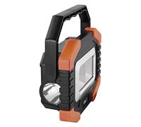 EMOS Lampe de travail LED, petite lampe de travail portable, luminosité de 350 lm, portée de 110 m, 2 modes d'éclairage, fonctionne sur piles jusqu'à 20 heures d'autonomie, poignée rotative