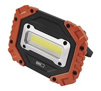 EMOS Lampe de travail LED portable étanche - Luminosité 700 lm - Portée d'éclairage de 35 m - 3 modes d'éclairage - Fonctionne sur piles avec jusqu'à 14 heures d'autonomie - Poignée rotative
