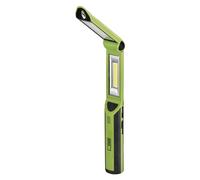 EMOS P4535 Travail LED, Lampe d'atelier Rechargeable Externe, Crochet et 4 aimants, 670 LM, portée 40 m, Batterie 2200 mAh avec 10 Heures de durée câble USB, 3 Modes d'éclairage, Vert, Sparset (2x)