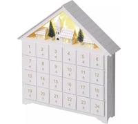 EMOS LED calendrier de l'avent en bois maison, 35x33cm DCWW02