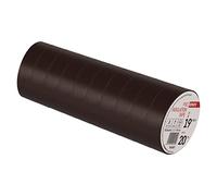 EMOS Lot de 10 rubans isolants en PVC marron - 19 mm x 20 m - Épaisseur de 0,13 mm - Haute résistance à la tension et plage de température d'application - Résistant aux UV - Étanche - Sans tissu