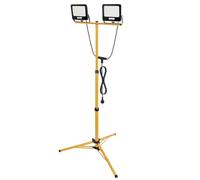 EMOS Lot de 2 spots LED étanches GLARO avec trépied, 2 x 30 W, 3000 lm | Lot de 2 projecteurs de travail avec support télescopique en fer, résistant aux intempéries, très efficace, blanc neutre