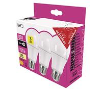 EMOS Lot de 3 ampoules LED 13,2 W de rechange pour ampoule 100 W A60 E27 Culot Luminosité 1 521 lm Blanc chaud 2700 K Durée de vie 30 000 heures IRC min. 80 ° Angle d'éclairage 180°
