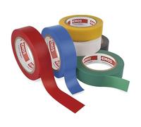 EMOS Lot de 6 rubans isolants en PVC - 15 mm - 8 m - Ruban adhésif isolant multicolore pour zones sèches - Haute adhérence, résistance à la tension et plage de température d'application - Ruban PVC