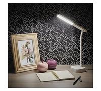 EMOS LUCY Lampe de bureau LED rechargeable via USB, durée d'éclairage de 96 h, puissance 2 W, luminosité 100 lm, sans fil, flexible, intensité variable, câble de charge USB de 1 m, blanc