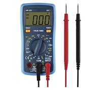 EMOS M0230 CATIII Multimètre numérique 600 V True RMS et testeur de batterie 2000 points avec pointes de mesure, sonde, fonction mémoire, piles incluses Bleu