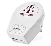EMOS Mini Adaptateur de Voyage USB World to Europe, Type I, A/B, G, J, L, N