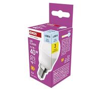 EMOS Mini ampoule LED globe 4,2 W remplace une ampoule à incandescence de 40 W, petite ampoule avec culot E14, luminosité 470 lm, blanc froid 6500 K, durée de vie 30 000 h, IRC min. 80, angle