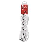 EMOS P0525 R Bloc multiprise 5 m Blanc 1,5 mm