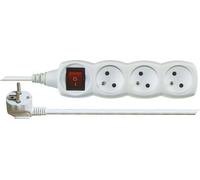 Emos P1311 rallonge 3 prises 1,2m avec interrupteur (1902130121) blanc
