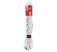 Extension Câble 16A Ue Principal Prise Douille 5 Voie 5m Blanc