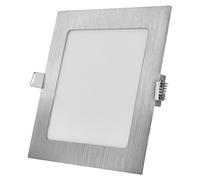 EMOS Panneau LED 12,5 W carré 1050 lm encastrable, plafonnier 17 x 17 cm, extra plat, profondeur d'encastrement 2,1 cm, 3 couleurs de lumière réglables blanc chaud/blanc neutre (3000-4000 K), driver