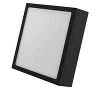 EMOS Panneau LED 12,5 W, plafonnier carré 1100 lm, applique murale 17 cm, 3 couleurs de lumière réglables blanc chaud/blanc neutre (3000/3500/4000 K), pilote LED inclus, noir
