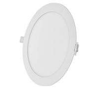 EMOS Panneau LED 18 W rond 1500 lm - Plafonnier blanc avec diamètre 22,5 cm - Extra plat - Profondeur d'encastrement 2,1 cm - Couleur de la lumière : blanc chaud 3000 K - Pilote LED inclus