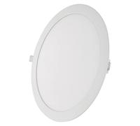 EMOS Panneau LED 25 W rond 2000 lm - Plafonnier blanc avec diamètre 30 cm - Extra plat - Profondeur d'encastrement 2,1 cm - Couleur de la lumière : blanc chaud 3000 K - Pilote LED inclus