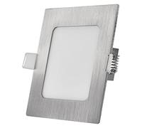 EMOS Panneau LED 7 W carré 480 lm encastrable, plafonnier 12 x 12 cm, extra plat, profondeur d'encastrement 2,1 cm, 3 couleurs de lumière réglables blanc chaud/blanc neutre (3000/3500/4000 K), driver