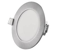 EMOS Panneau LED rond 7 W 480 lm - Plafonnier de diamètre 12 cm - Extra plat - Profondeur d'encastrement : 2,1 cm - 3 couleurs de lumière réglables - Blanc chaud - Blanc neutre (3000-4000 K) - Pilote