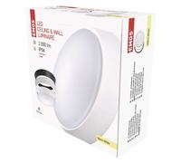 EMOS Plafonnier/mur à LED blanc/noir 14W IP54 Couleur de la lumière : Blanc chaud ZM3130
