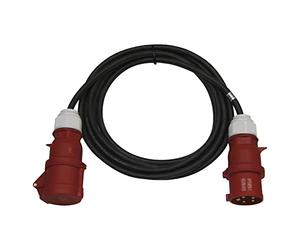 EMOS PM1102 Câble d'extension CEE 10 m 5 Broches 5 Broches 5 x 32 A/400 V/22 000 W 4 mm2 Câble en Caoutchouc étanche IP44 Noir 22000 W 400 V